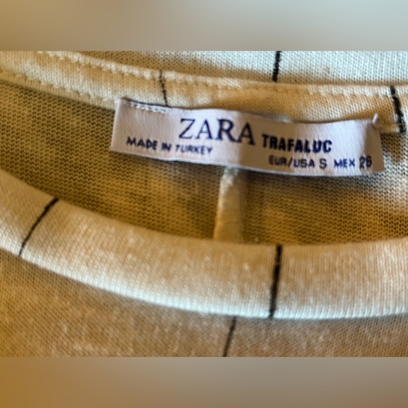 Zara Knit Pinstripe Midi Dress with Tie Belt. Size Small. - Picture 2 of 5